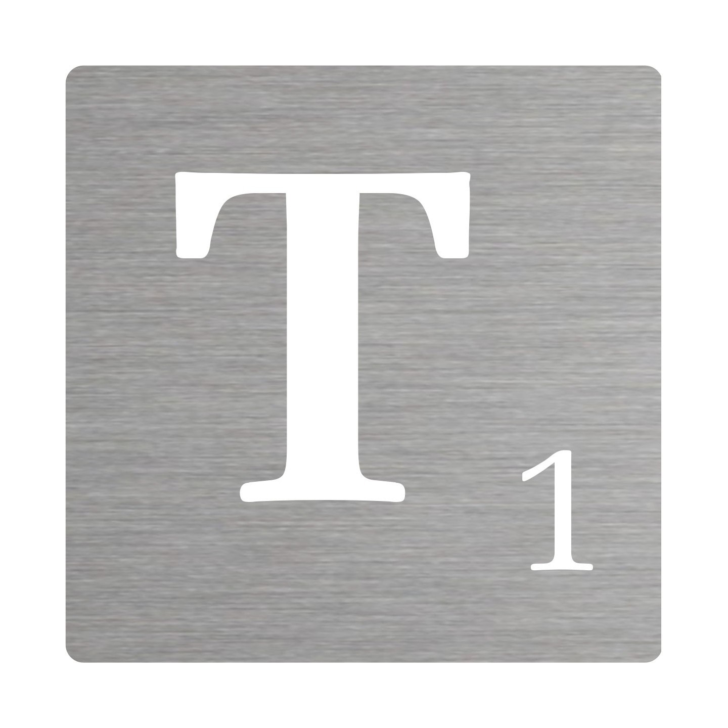 Lettre déco Scrabble en alu   T