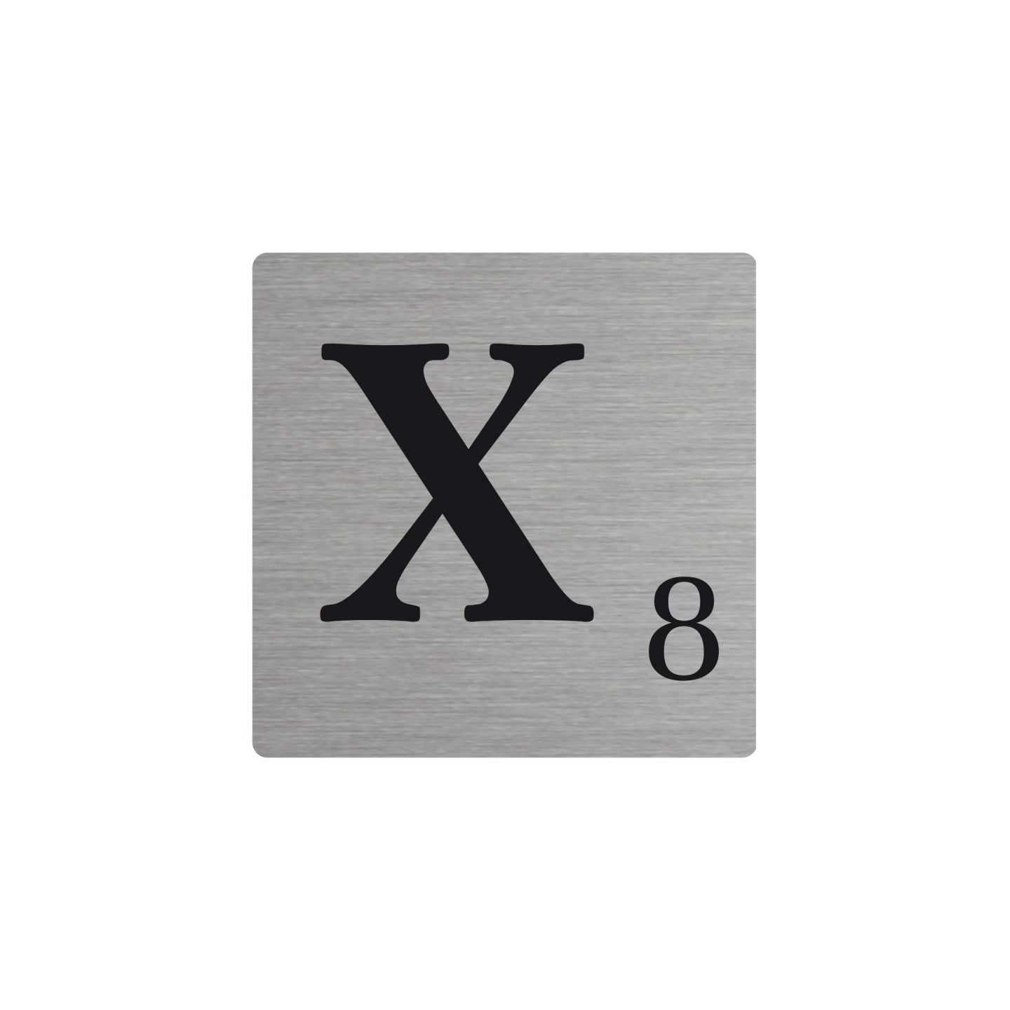 Lettre déco Scrabble en alu   X
