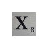 Lettre déco Scrabble en alu   X