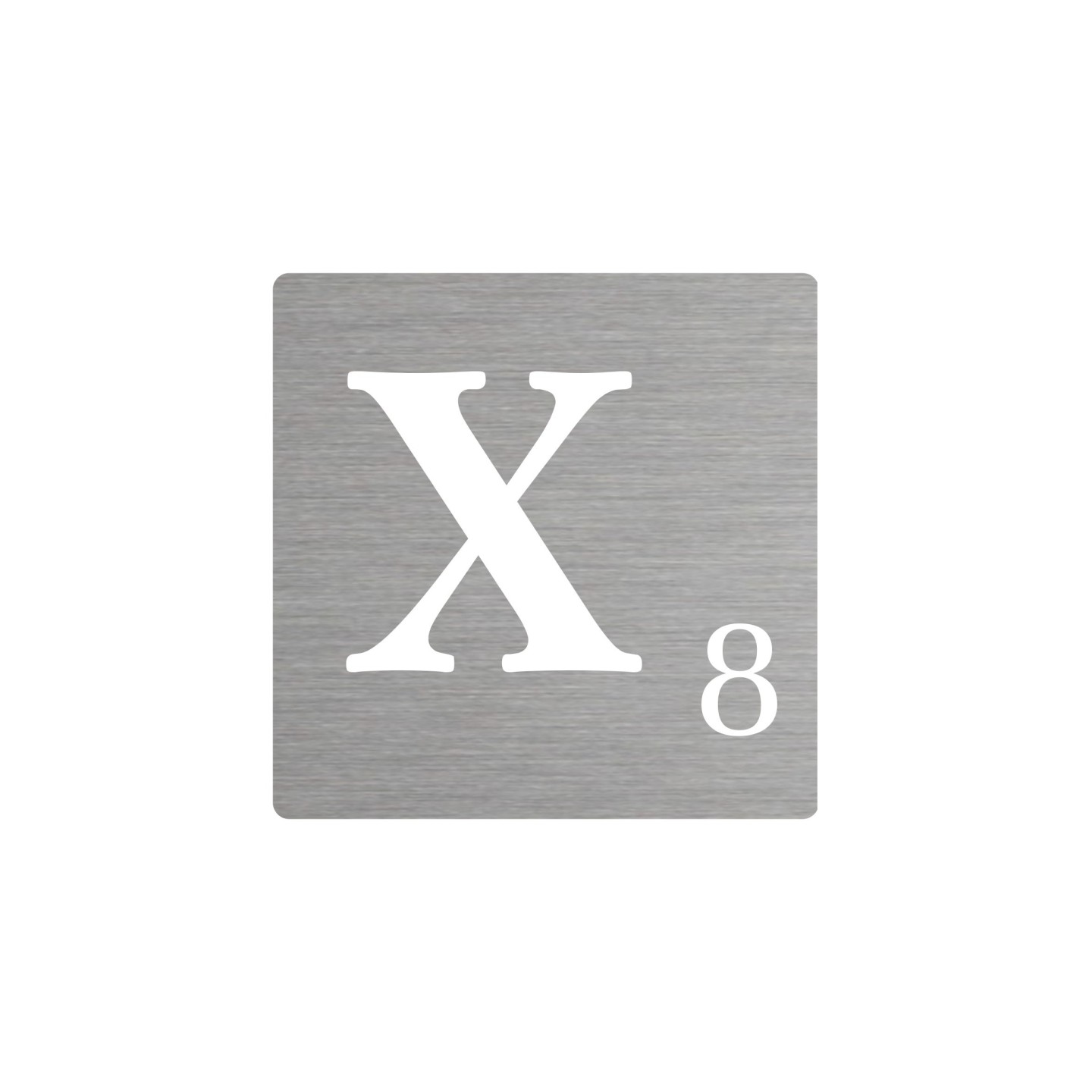 Lettre déco Scrabble en alu   X