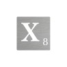 Lettre déco Scrabble en alu   X