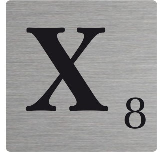 Lettre déco Scrabble en alu X