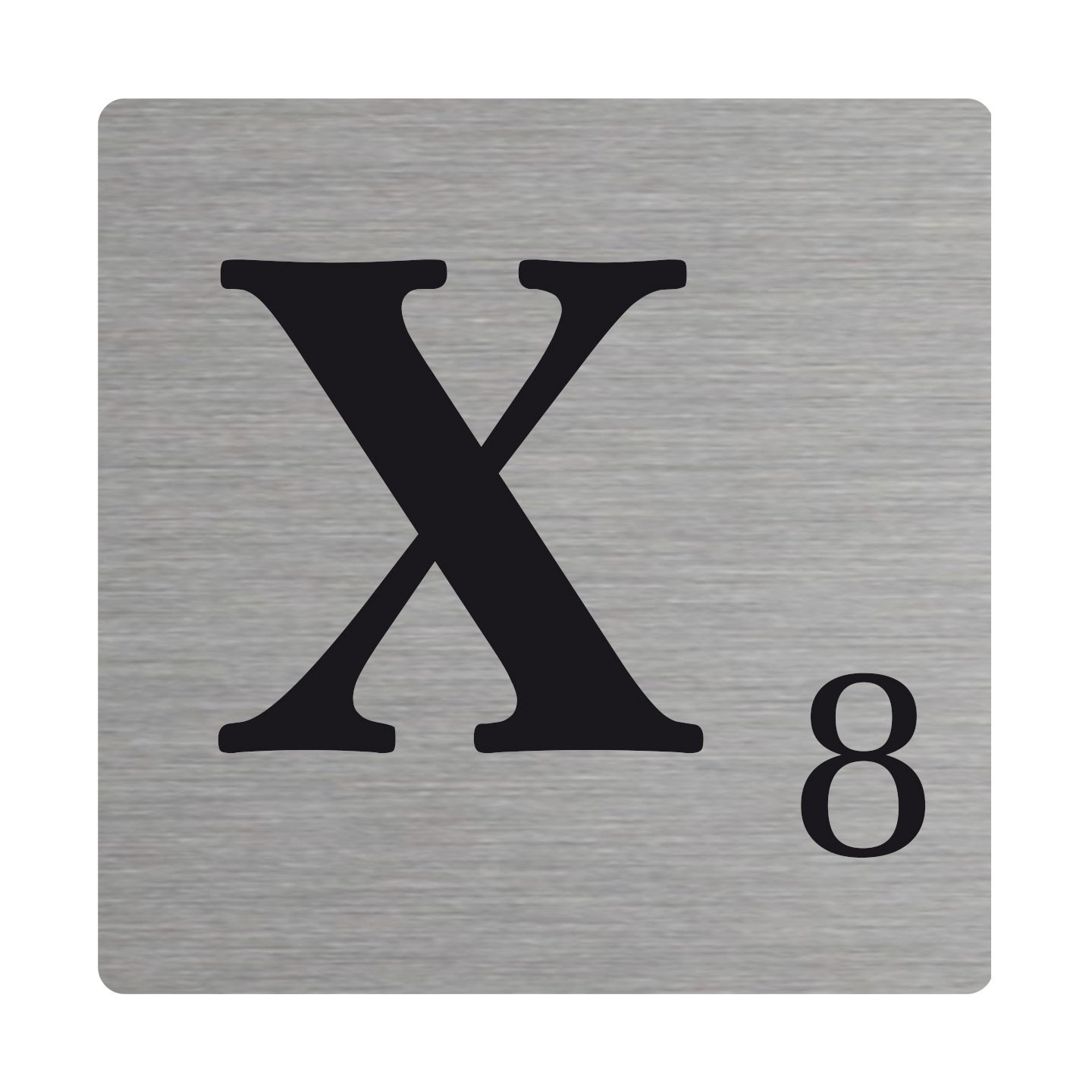 Lettre déco Scrabble en alu   X