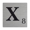 Lettre déco Scrabble en alu   X