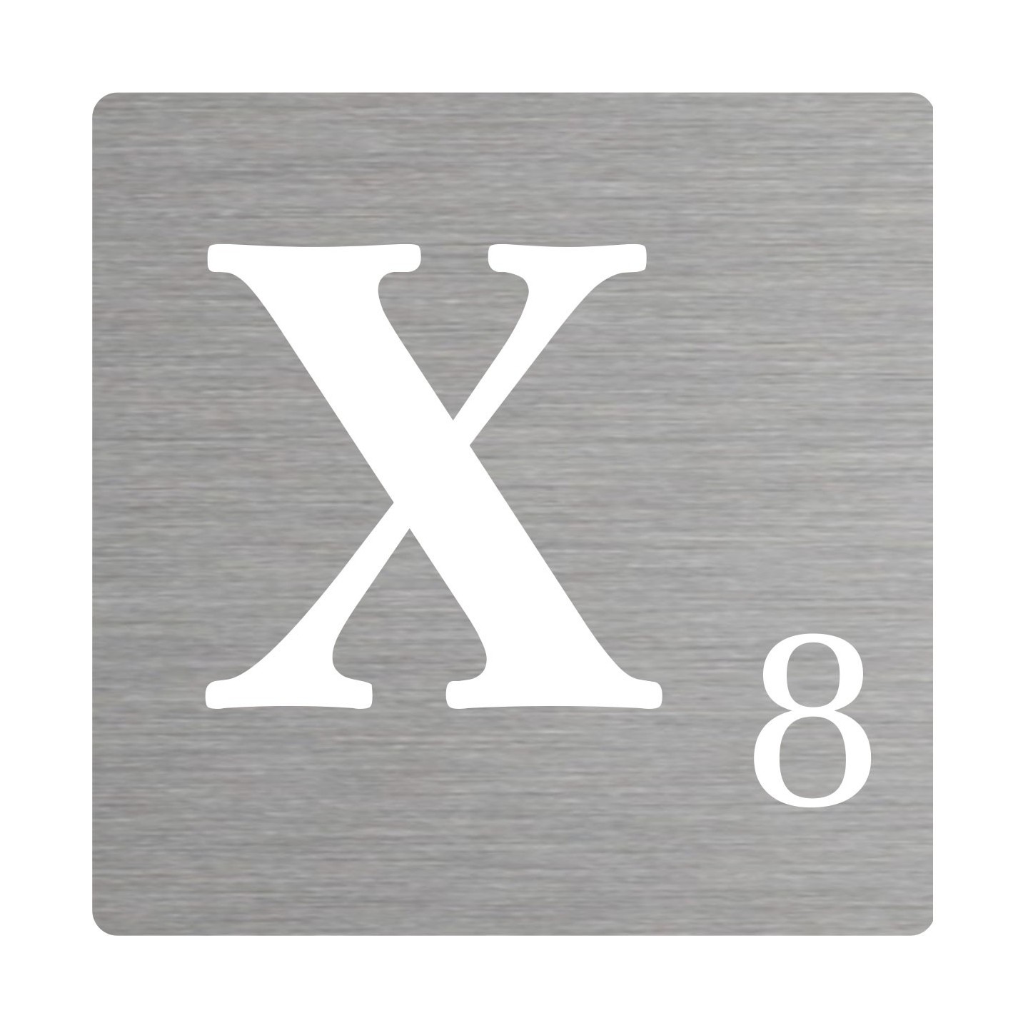 Lettre déco Scrabble en alu   X