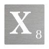 Lettre déco Scrabble en alu   X