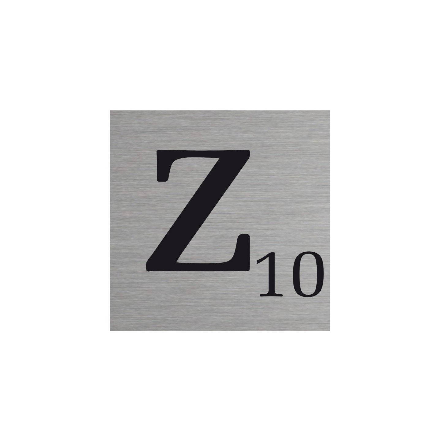 Lettre déco Scrabble en alu   Z