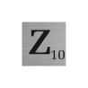 Lettre déco Scrabble en alu   Z