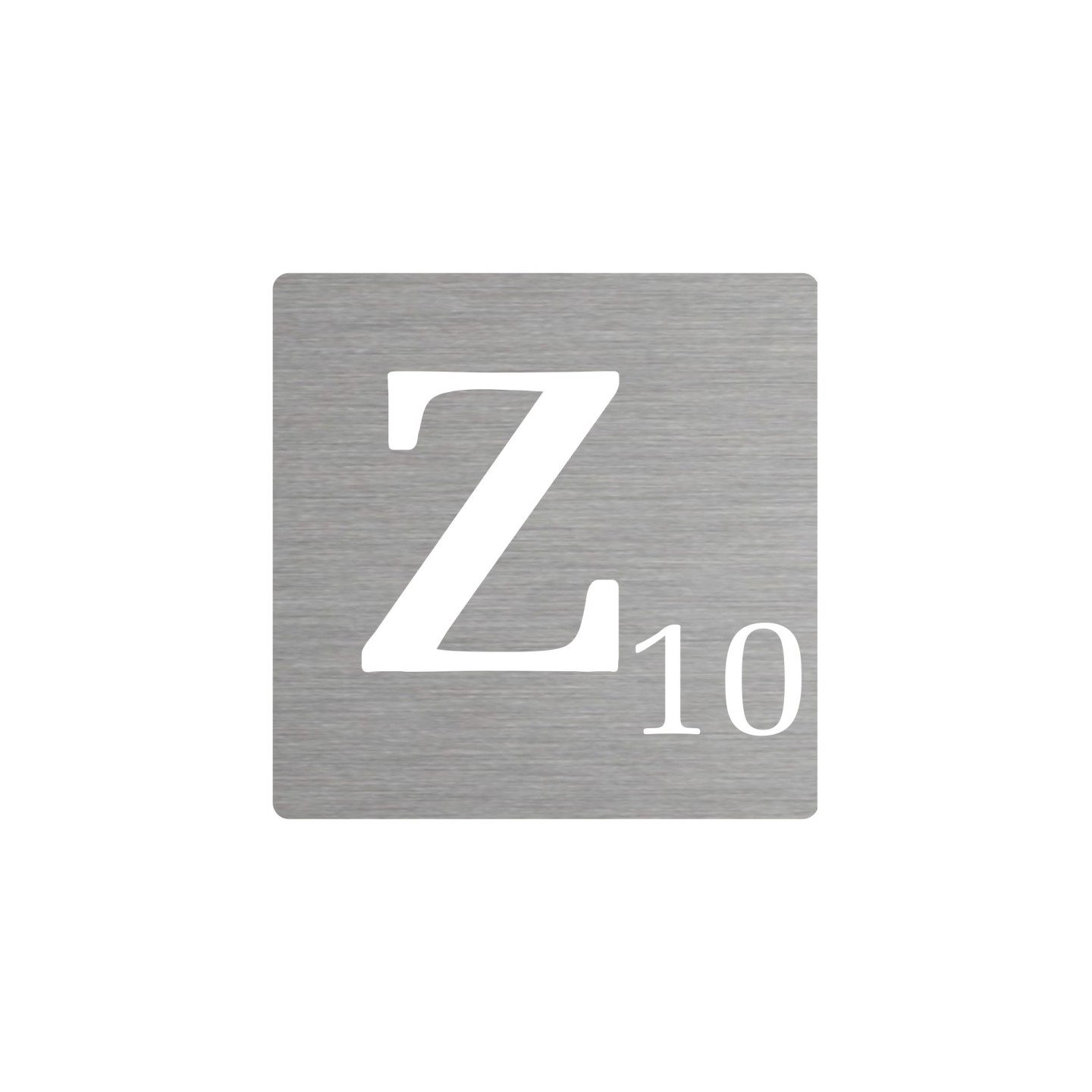 Lettre déco Scrabble en alu   Z
