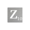 Lettre déco Scrabble en alu   Z