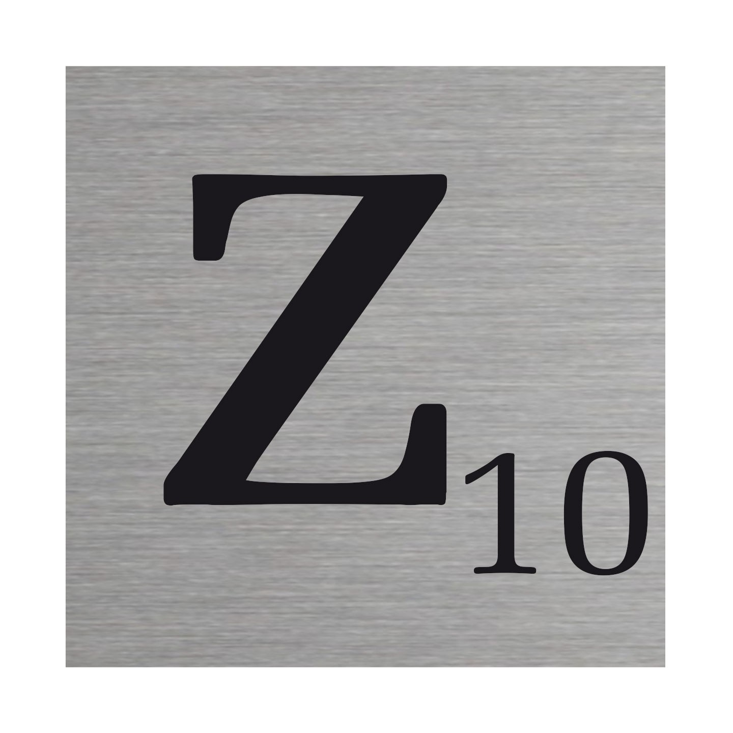 Lettre déco Scrabble en alu   Z