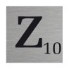 Lettre déco Scrabble en alu   Z