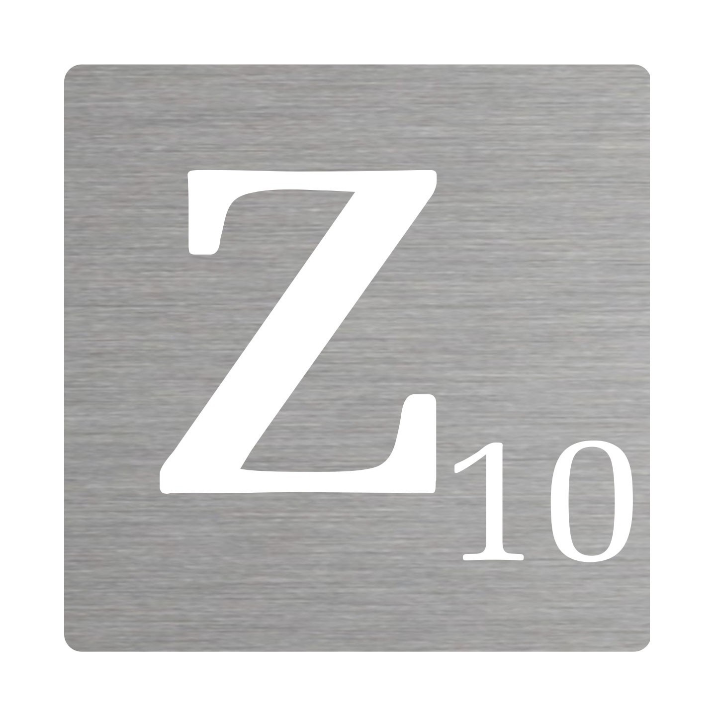 Lettre déco Scrabble en alu   Z