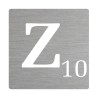 Lettre déco Scrabble en alu   Z