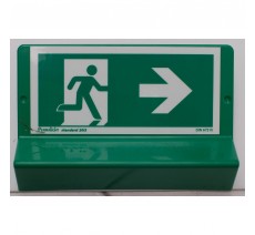 Support de signalisation symbole & braille Sortie de secours vers la droite