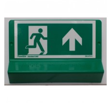 Support de signalisation symbole & braille Sortie de secours en haut côté droit