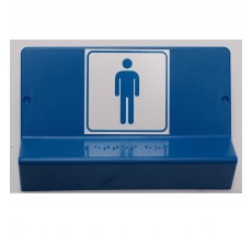 Support de signalisation symbole & braille Toilettes Homme