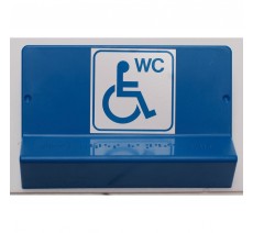 Support de signalisation symbole & braille Toilettes Handicapé