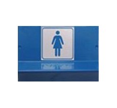 Support de signalisation symbole & braille Toilettes Femme