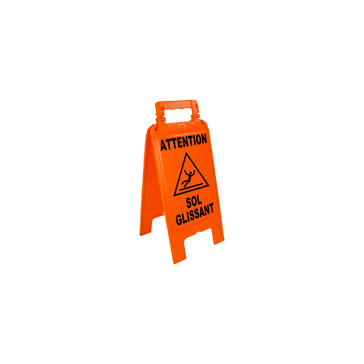 Chevalet de signalisation "Dangers" orange fluo