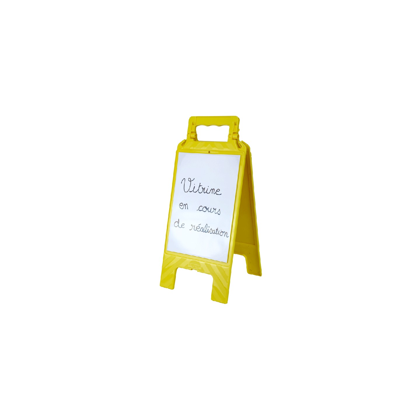 Chevalet de signalisation effaçable blanc