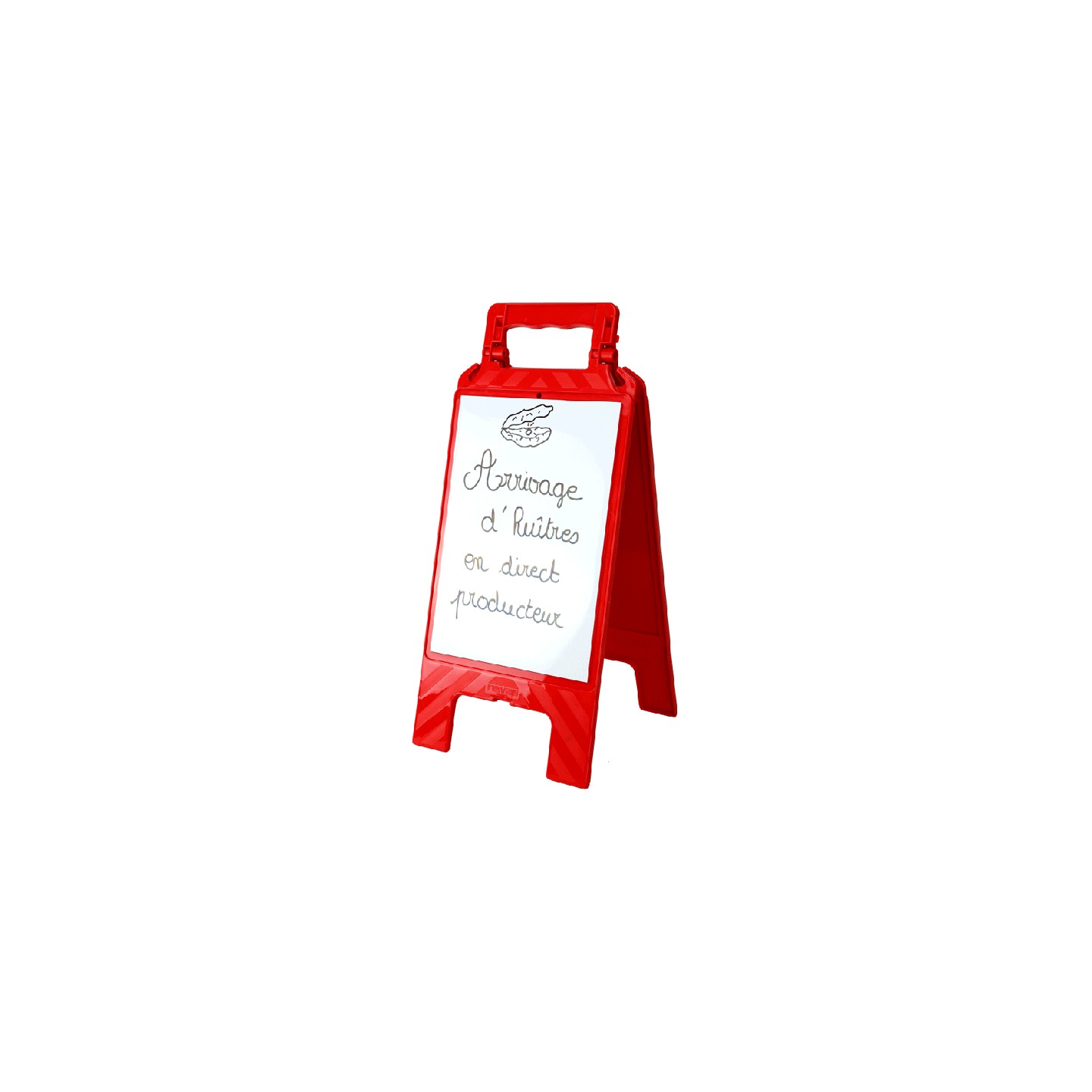 Chevalet de signalisation effaçable blanc