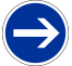 Panneau routier "Obligation de tourner à droite" B21-1
