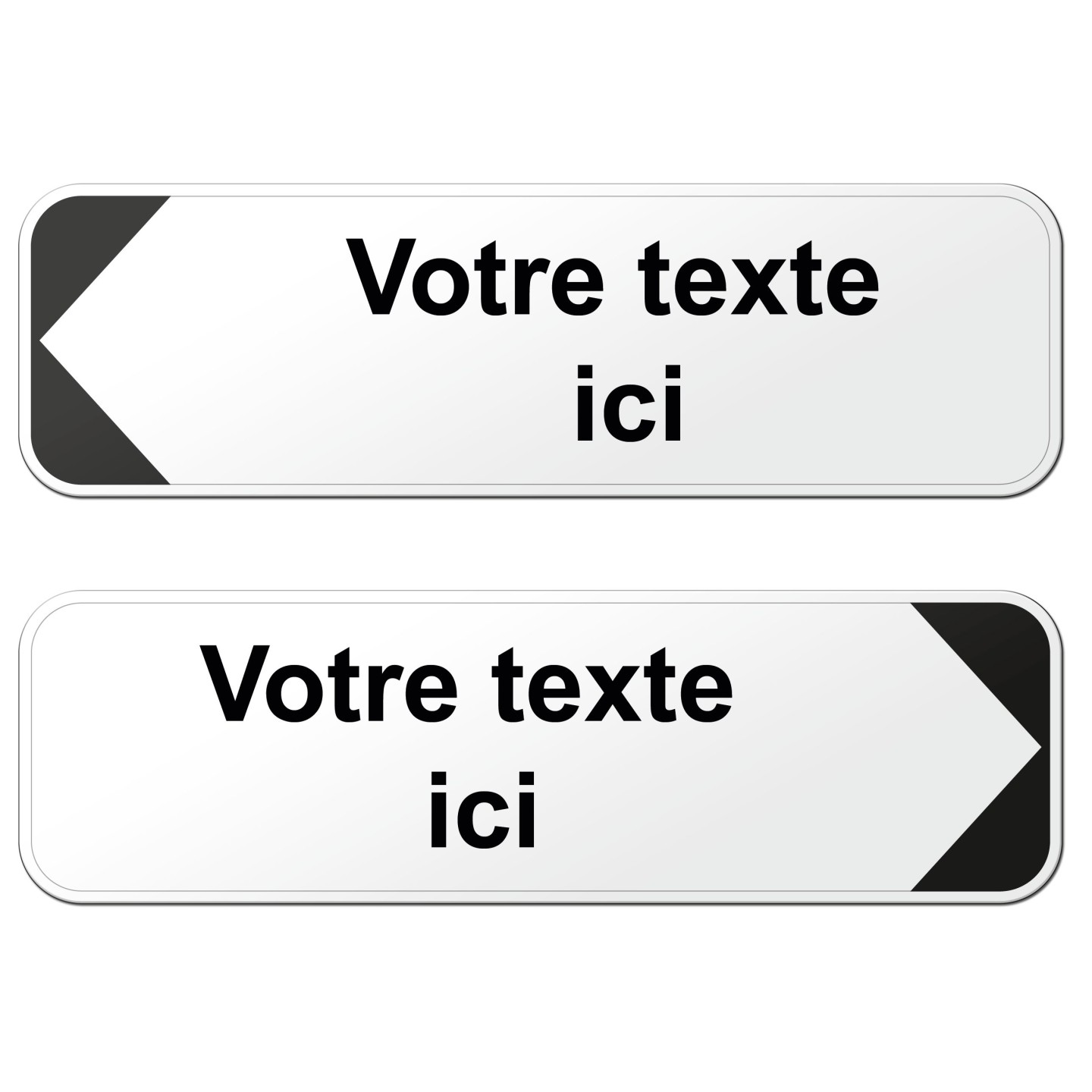 Panneau directionnel type D29 - 2 lignes de texte
