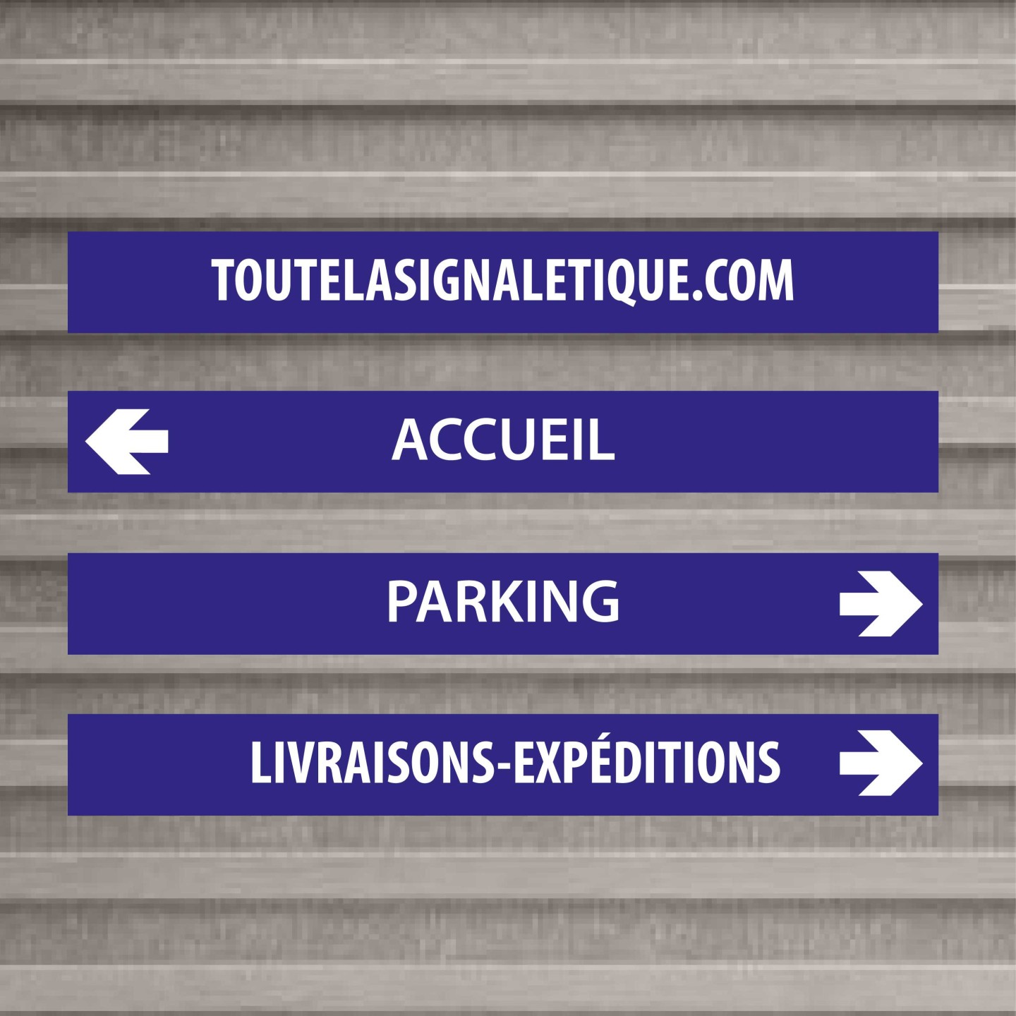 Plaque alu dim:120x800 mm "LIVRAISONS - EXPÉDITIONS"