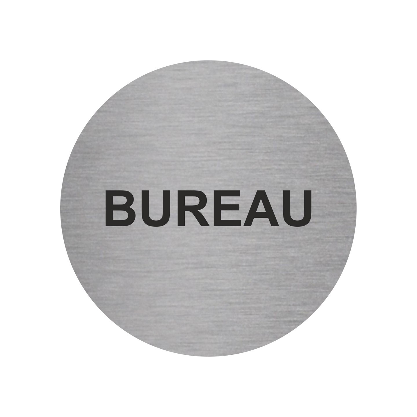 Plaque porte alu bureau grise