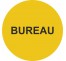 Plaque porte alu bureau jaune