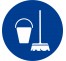 Plaque porte picto rond Logo local ménage bleu