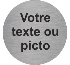 Plaque de porte ronde personnalisée - texte ou pictogramme