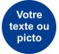 Plaque de porte ronde personnalisée bleu