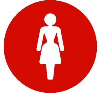 Pictogramme toilette femme en aluminium anodisé WC femme Toilette femme 