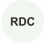 Plaque porte ronde RDC blanc