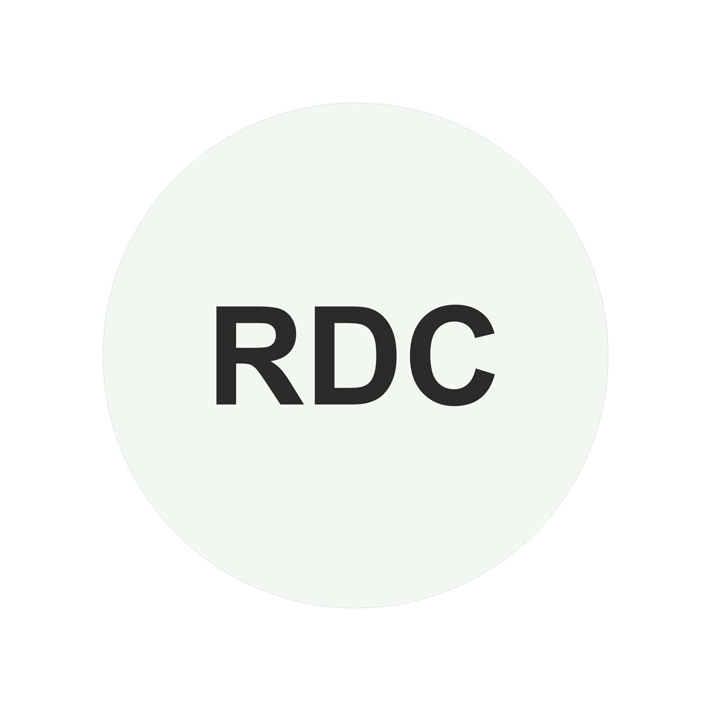 Plaque porte ronde RDC blanc