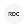 Plaque porte ronde RDC blanc