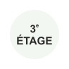 Plaque porte ronde 3e Etage blanc