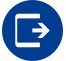 Plaque porte ronde sortie bleu