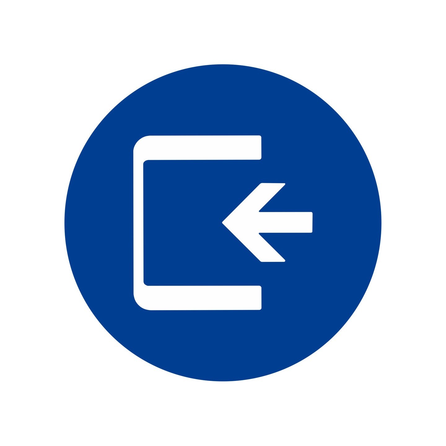 Plaque porte ronde entrée bleu