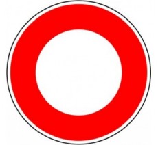 Panneau routier "Circulation interdite dans les 2 sens" B0