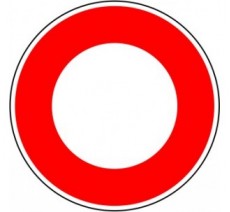 Panneau routier "Circulation interdite dans les 2 sens" B0