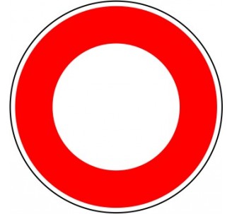 Panneau routier "Circulation interdite dans les 2 sens" B0