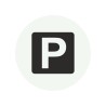Plaque porte ronde parking blanc