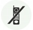 Plaque porte alu brossé picto rond téléphones interdits