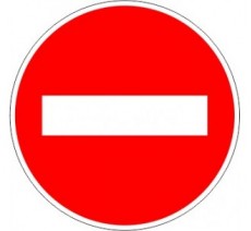 Panneau routier "Sens interdit" B1
