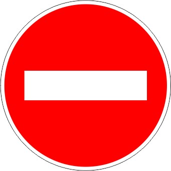 Panneau Sens Interdit Panneau Routier B1 Panneau Sens Interdit Panneau Routier B1
