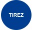 Plaque porte ronde tirez bleu