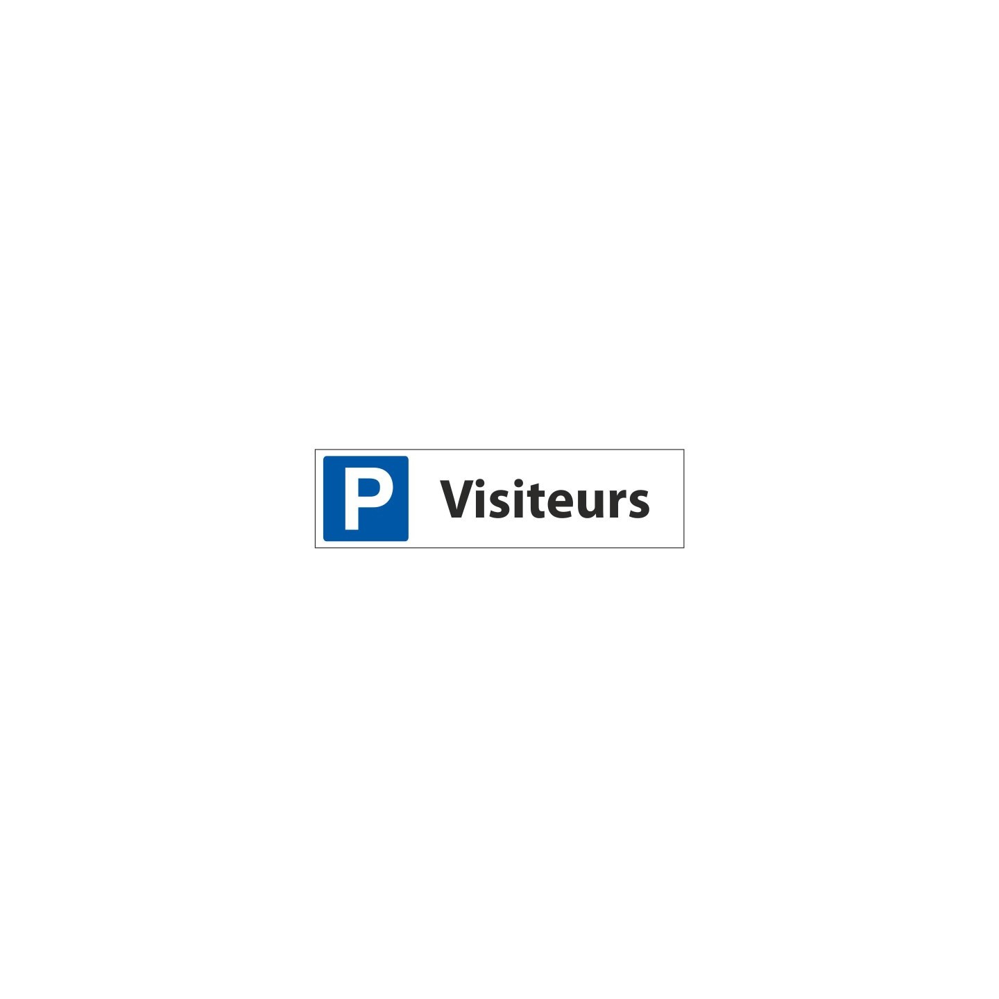 Plaque de parking réservée aux visiteurs